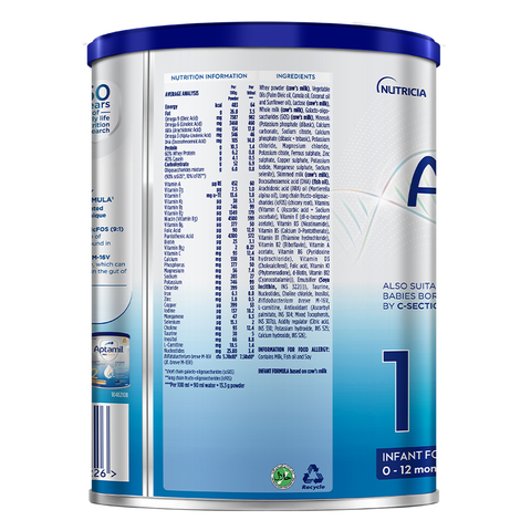 Sữa bột Aptamil Profutura Cesarbiotik số 1 800g (0 – 12 tháng)