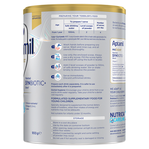 Sữa bột Aptamil Úc Profutura số 3 900g (1 - 3 tuổi)