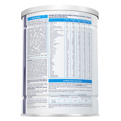 Sữa bột Enfamil A2 Neuropro Follow Up Formula số 2 (đạm quý A2) 800g (6 - 12 tháng)