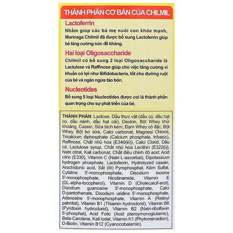 Sữa bột Morinaga Chilmil số 2 800g (6 - 36 tháng)