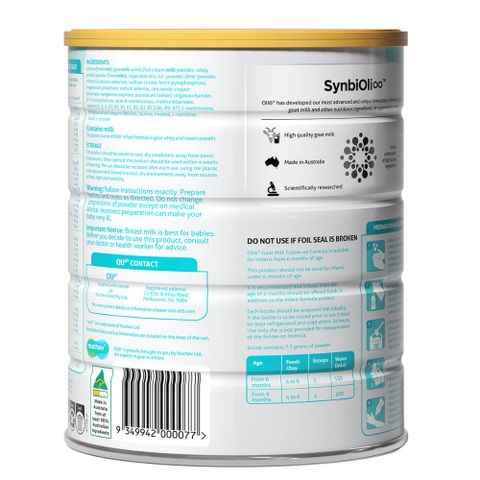 Sữa dê Oli6 số 2 800g (6 - 12 tháng) Goat Milk Follow On