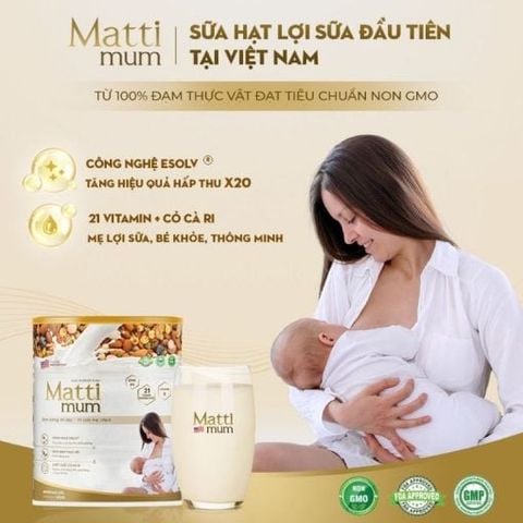 Sữa Matti Mum 650g – Sữa Hạt Lợi Sữa Cho Mẹ Sau Sinh