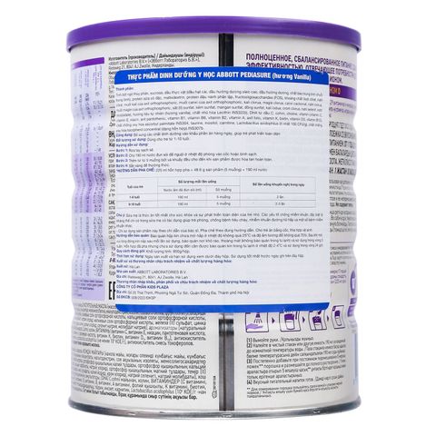 Sữa bột PediaSure Nga Vị Vani 850g (1 - 10 tuổi)