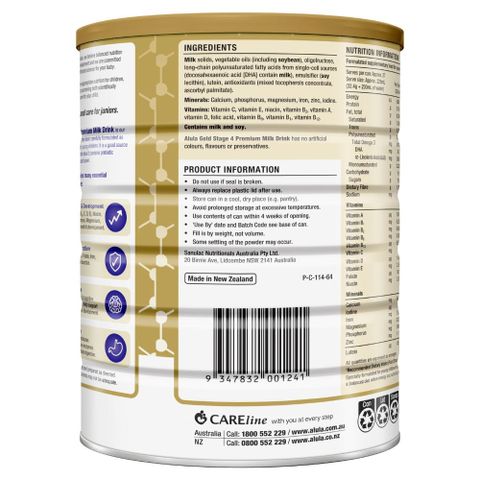 Sữa Alula Gold Số 4 (2+ tuổi) dành cho trẻ từ 2 tuổi trở lên