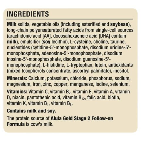 Sữa bột Alula Gold Số 2 900g (6 - 12 tháng) Follow-on