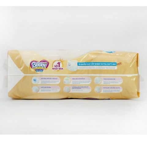 Tã quần Bobby Extra Soft-Dry size M 60 miếng (cho bé 6-11 kg)
