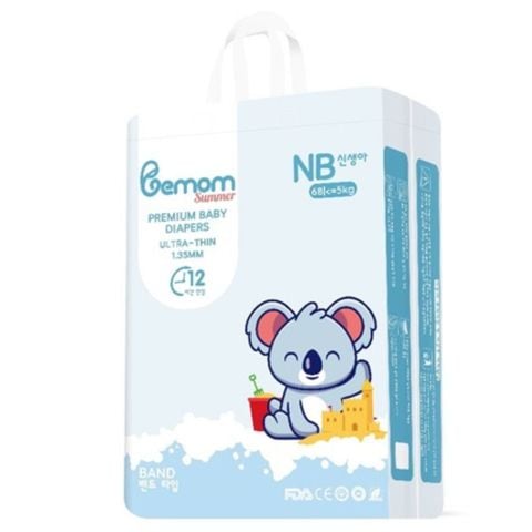 Tã dán Bemom Summer size NB 68 miếng (cho bé dưới 5kg)