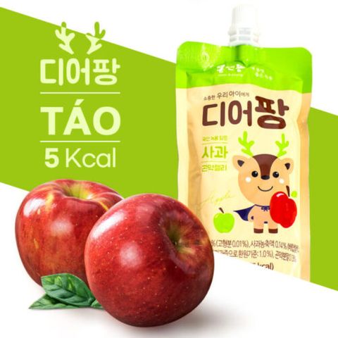 Hộp 10 Gói Nước Thạch Gạc Hươu Non Deer Pang Vị Táo Cho Bé Từ 1 Tuổi – Hàn Quốc