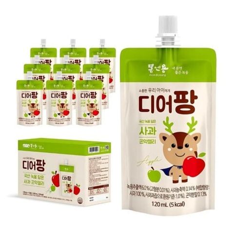 Hộp 10 Gói Nước Thạch Gạc Hươu Non Deer Pang Vị Táo Cho Bé Từ 1 Tuổi – Hàn Quốc