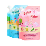 Nước giặt xả hữu cơ cho bé Palm Palm xanh- hương anh đào 1400g