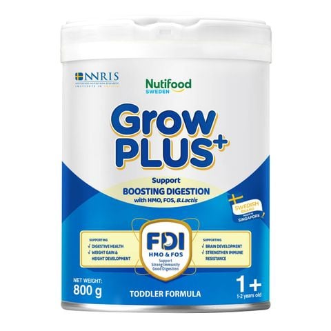 Sữa bột Nutifood GrowPlus+ Boosting Digestion 1+ 800g cho bé 1-2Y