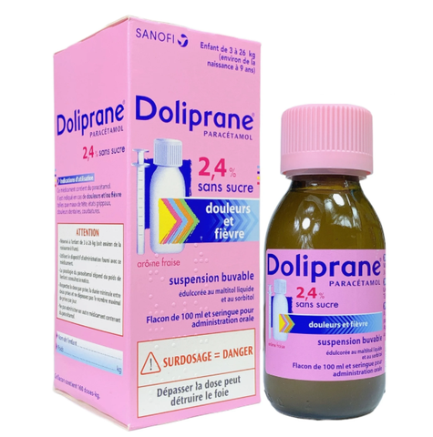 Siro hạ sốt Doliprance 2,4% Pháp 100ml (Trẻ từ 3 - 26kg)