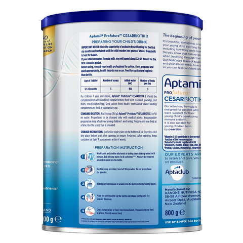 Sữa bột Aptamil Profutura Cesarbiotik số 2 800g (1 - 2 tuổi)