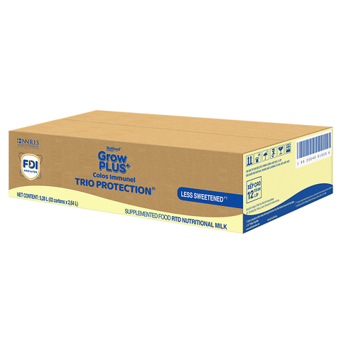 Thùng 48 hộp sữa non pha sẵn Nutifood GrowPLUS+ Colos Immunel hương vani 110 ml (từ 1 tuổi)