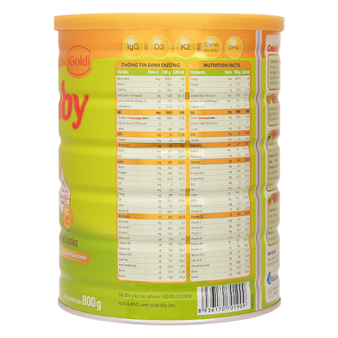 Sữa bột ColosBaby Gold D3K2 2+ (sữa non) 800g (từ 2 tuổi)