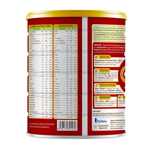 Sữa bột Colos Gain 0+ (sữa non) hương vani 800g (0 - 12 tháng)