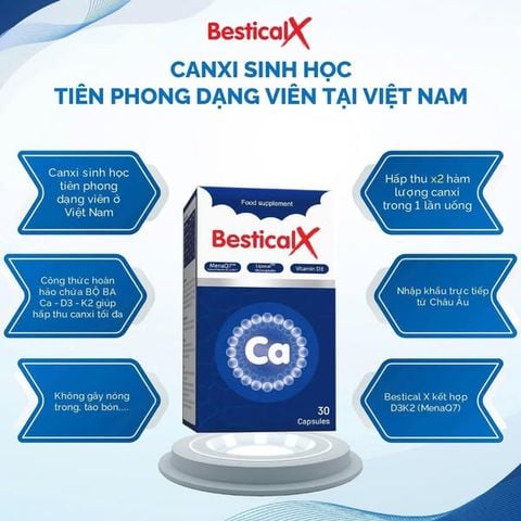 Canxi sinh học dạng viên Bestical X dành cho bé từ 8 tuổi