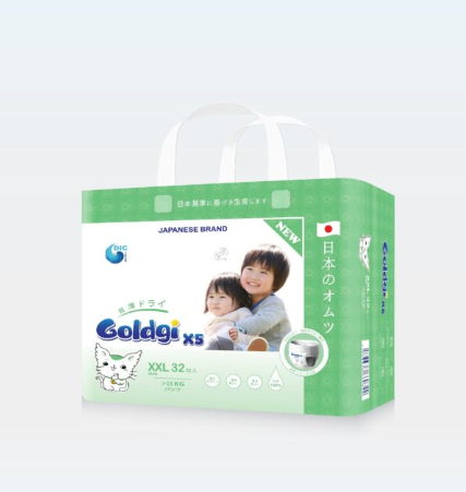 Tã quần GOLDGI X5 size XXL 32 miếng (cho bé > 15kg)