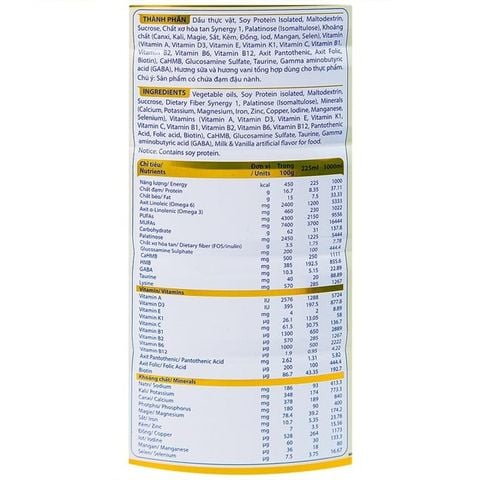 Sữa bột CaloSure gold Vitadairy ít đường, tăng cường sức khỏe tim mạch, hồi phục sức khỏe (900g)