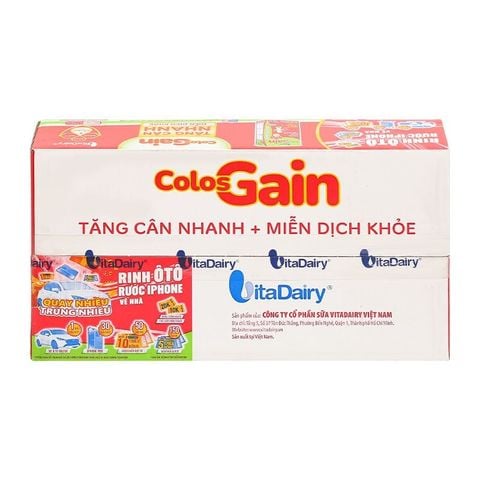 Thùng 48 hộp sữa non pha sẵn Colos Gain hương vani 110 ml (từ 1 tuổi)