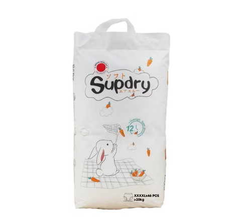 Tã quần Supdry trắng size XXXL 46 miếng (cho bé trên 17kg)
