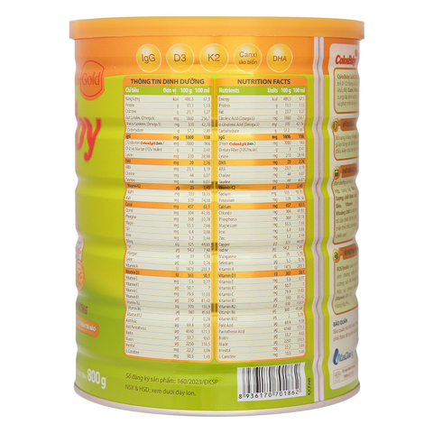 Sữa bột ColosBaby Gold D3K2 0+ (sữa non) 800g (0 - 12 tháng)