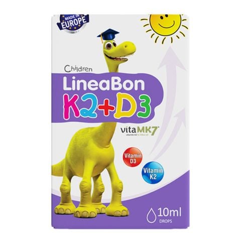 LineaBon K2+D3 hỗ trợ hấp thu canxi, 10 ml dạng nhỏ giọt (từ 0 tháng)