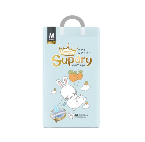 Tã quần Supdry Premium size M 58 miếng (cho bé trên 6 – 11kg)