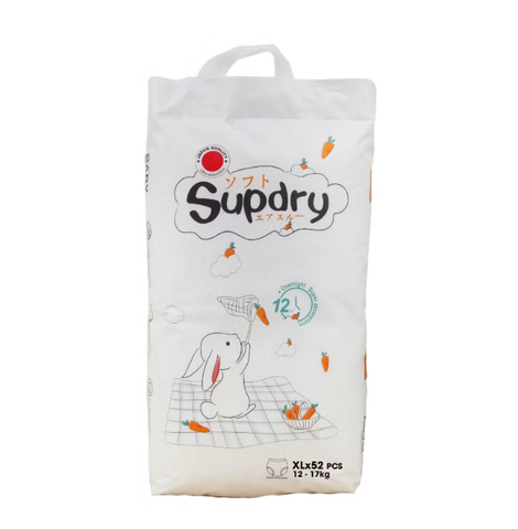 Tã quần Supdry trắng size XL 52 miếng (cho bé 12 -17kg)