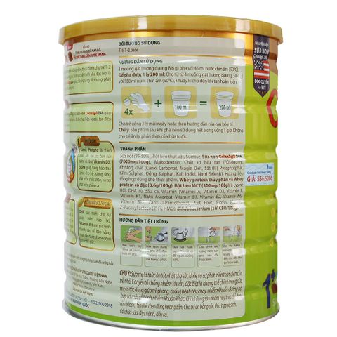 Sữa bột ColosBaby Gold 1+ vị thanh nhạt 800G (1-2 tuổi)