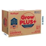 Thùng 48 hộp sữa pha sẵn Nutifood GrowPLUS+ đỏ ít đường hương vani 180 ml cho trẻ suy dinh dưỡng, thấp còi (từ 1 tuổi)