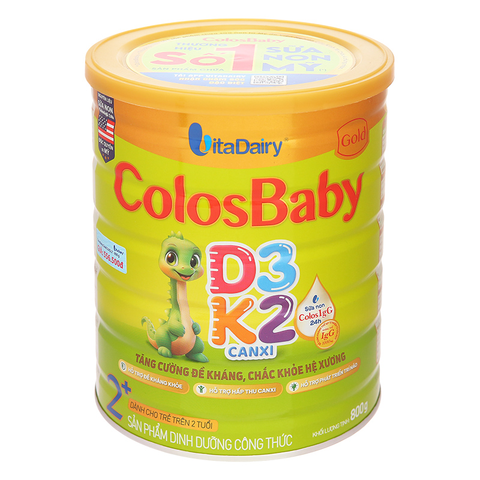 Sữa bột ColosBaby Gold D3K2 2+ (sữa non) 800g (từ 2 tuổi)