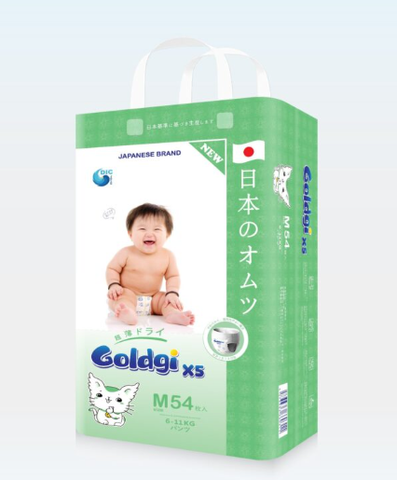 Tã quần GOLDGI X5 size M 54 miếng (cho bé từ 6-11kg)