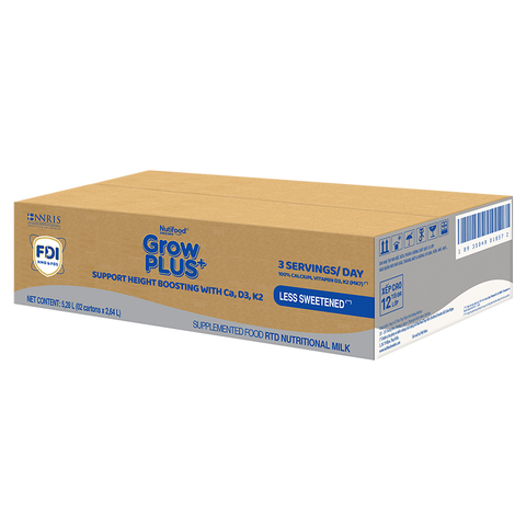 Thùng 48 hộp sữa pha sẵn Nutifood GrowPLUS+ bạc hương vani 110 ml (từ 1 tuổi)
