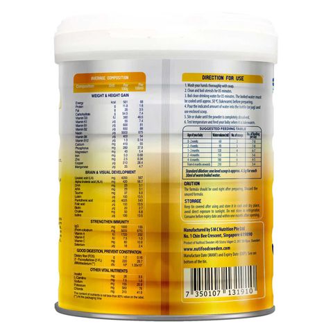 Sữa bột Nutifood GrowPlus+ Vàng (Sữa non) 800g (0-12M)