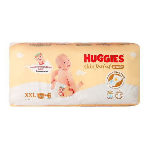 Tã quần Huggies Skin Perfect size XXL 48 + 6 miếng (Trên 15 kg)