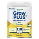 Sữa bột Nutifood GrowPlus+ Colos Immunel 0+ 800g hương vani 800g (0-12 tháng)