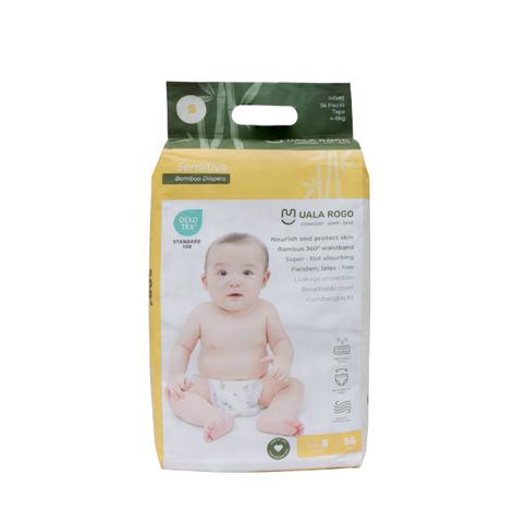 Tã dán UalaRogo size S 56 miếng (cho bé 4-8kg)