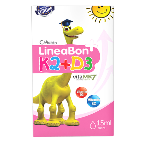LineaBon K2+D3 Plus hỗ trợ hấp thu canxi, 15 ml dạng nhỏ giọt (từ 0 tháng)