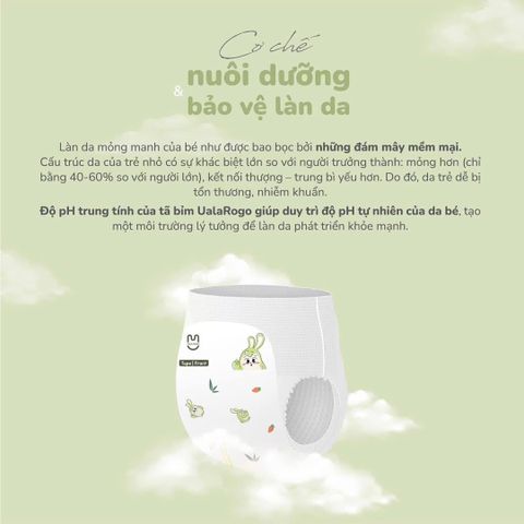 Tã quần UalaRogo size M 48 miếng (cho bé 6-11kg)