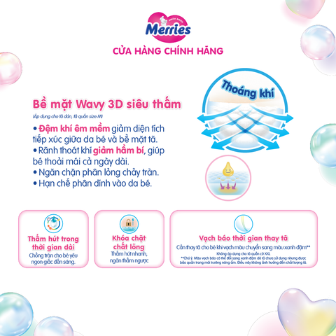 Tã quần Merries size L44+6 miếng (cho bé 9-14 kg)