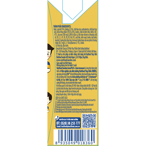 Thùng 48 hộp sữa non pha sẵn Nutifood GrowPLUS+ Colos Immunel hương vani 110 ml (từ 1 tuổi)