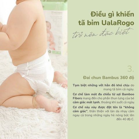 Tã dán UalaRogo size M 52 miếng (cho bé 6-11kg)
