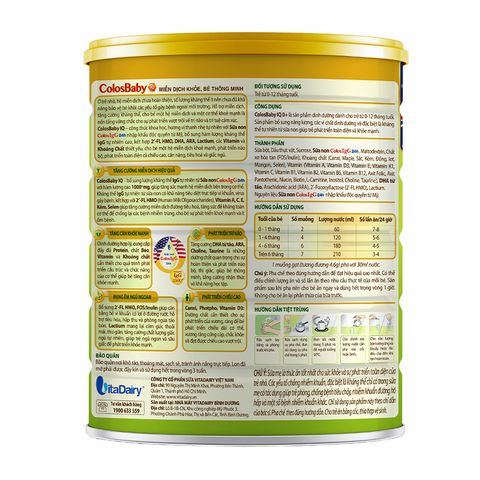Sữa bột ColosBaby IQ Gold 0+ (sữa non) hương vani 800g (0 - 12 tháng)