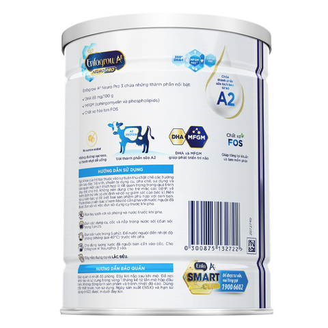 Sữa bột Enfagrow A2 Neuropro số 3 (đạm quý A2) 800g (1 - 6 tuổi)
