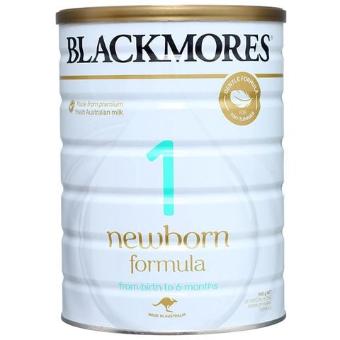 Sữa bột Blackmores NewBorn Formula số 1 hương vani 900g (0 - 6 tháng)