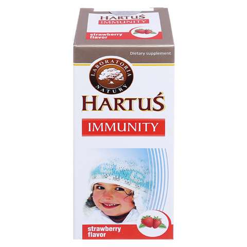 Siro Hartus Immunity hỗ trợ tăng đề kháng hương dâu, 150 ml dạng uống (từ 4 tháng)