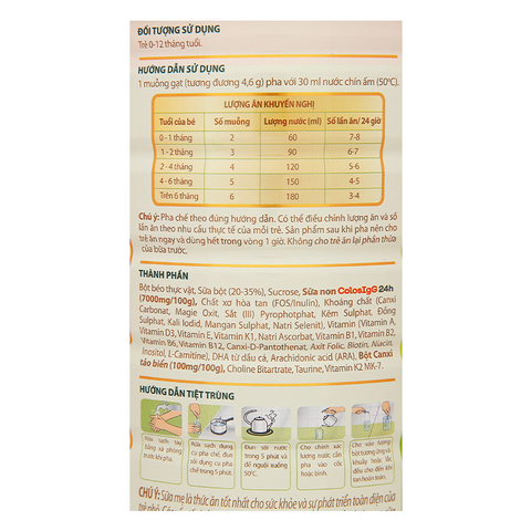 Sữa bột ColosBaby Gold D3K2 0+ (sữa non) 800g (0 - 12 tháng)