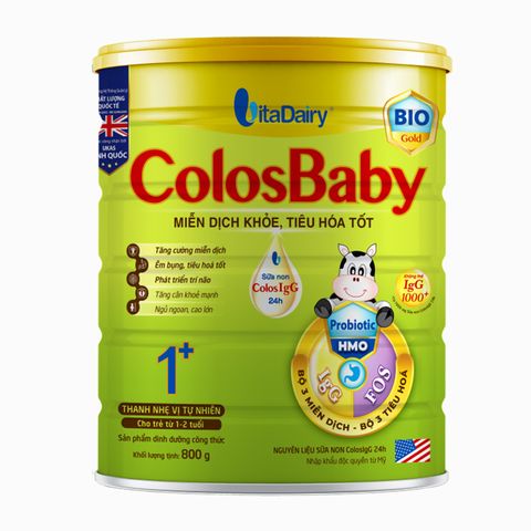 Sữa bột ColosBaby Bio Gold 1+ (sữa non) hương vani 800g (1-2 tuổi)