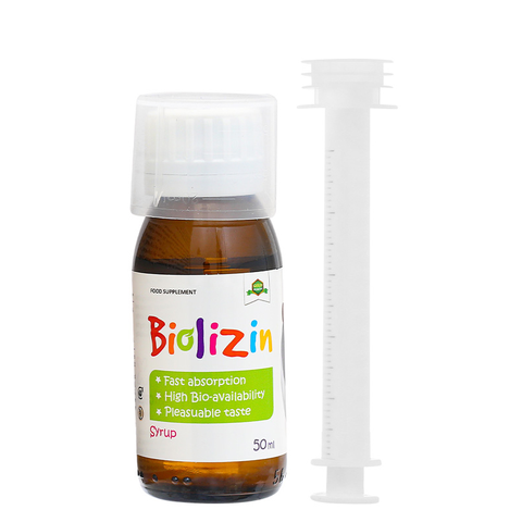 Siro Biolizin tăng cường sức đề kháng hương đào, 50 ml dạng uống (từ 3 tháng)